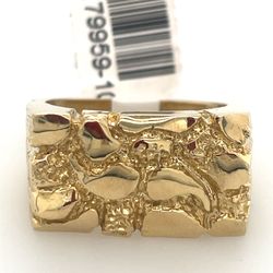 10KT Yellow Gold Nugget Ring 9.20g Size 9 179959/10