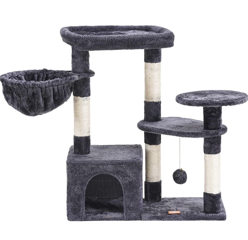 Smallish Cat kitten tree hammock lounge condo scratch