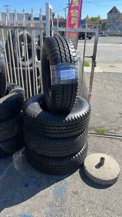 265/75/16 GoodyearSet Of 4 Tires 95% life Installed And Balanced Set De 4 Llantas Como Nuevas Instaladas Y Balanceadas