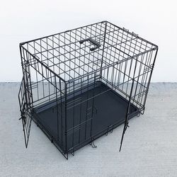 (New) $30 XSmall 24” Folding Metal Dog Crate Cage Kennel 24x17x19”
