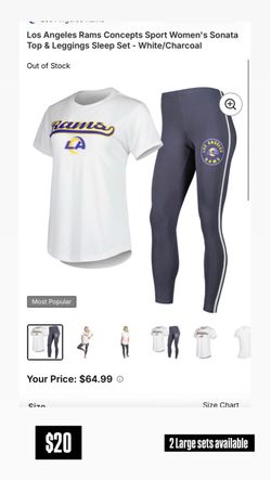 Rams woman top and leggings size L