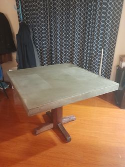 Concrete-Top Dining Table + 4 Chairs
