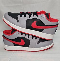 Jordan 1 Low 'Cement Fire Red' Boys 7Y   Sneakers 553560-060