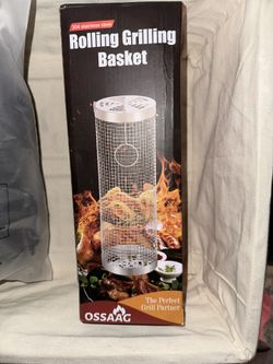 304 Stainless Steel Rolling Grilling Basket