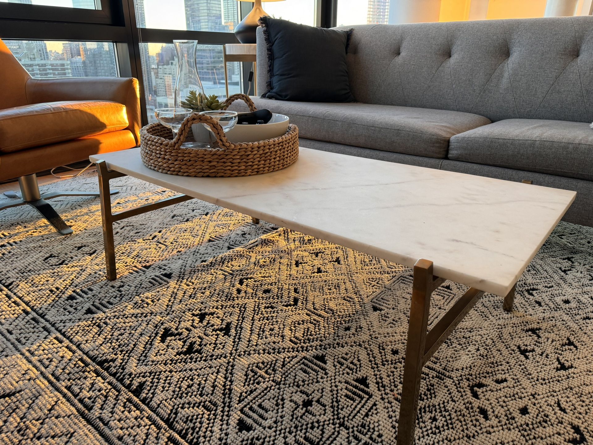 CB2 Marble Slab Coffee Table