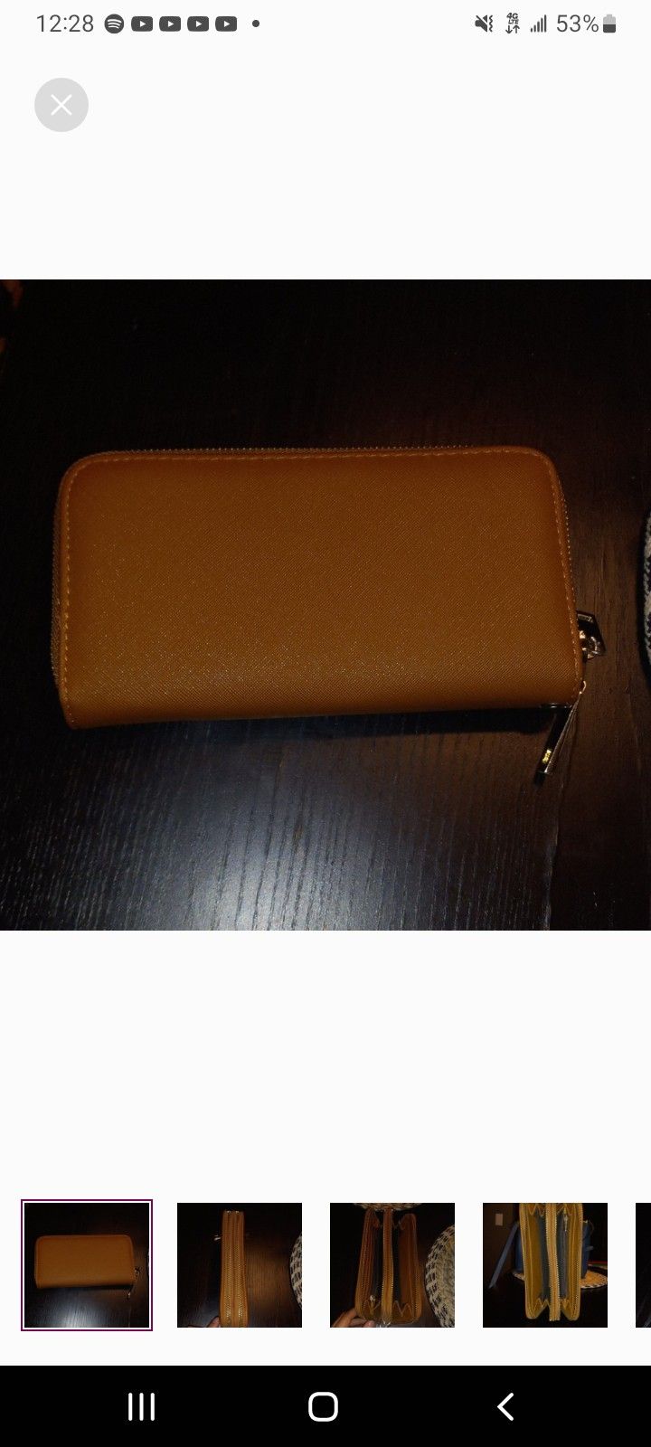 Women's Zipper Wallet Clutch NWOT