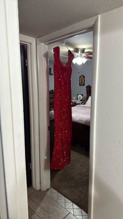 Red dress mermaid
