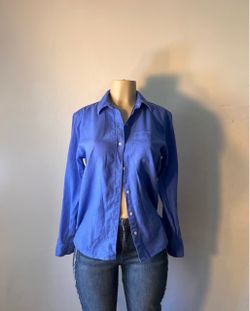 Linen Relaxed Fit Button-Up Shirt Size Xs/Small