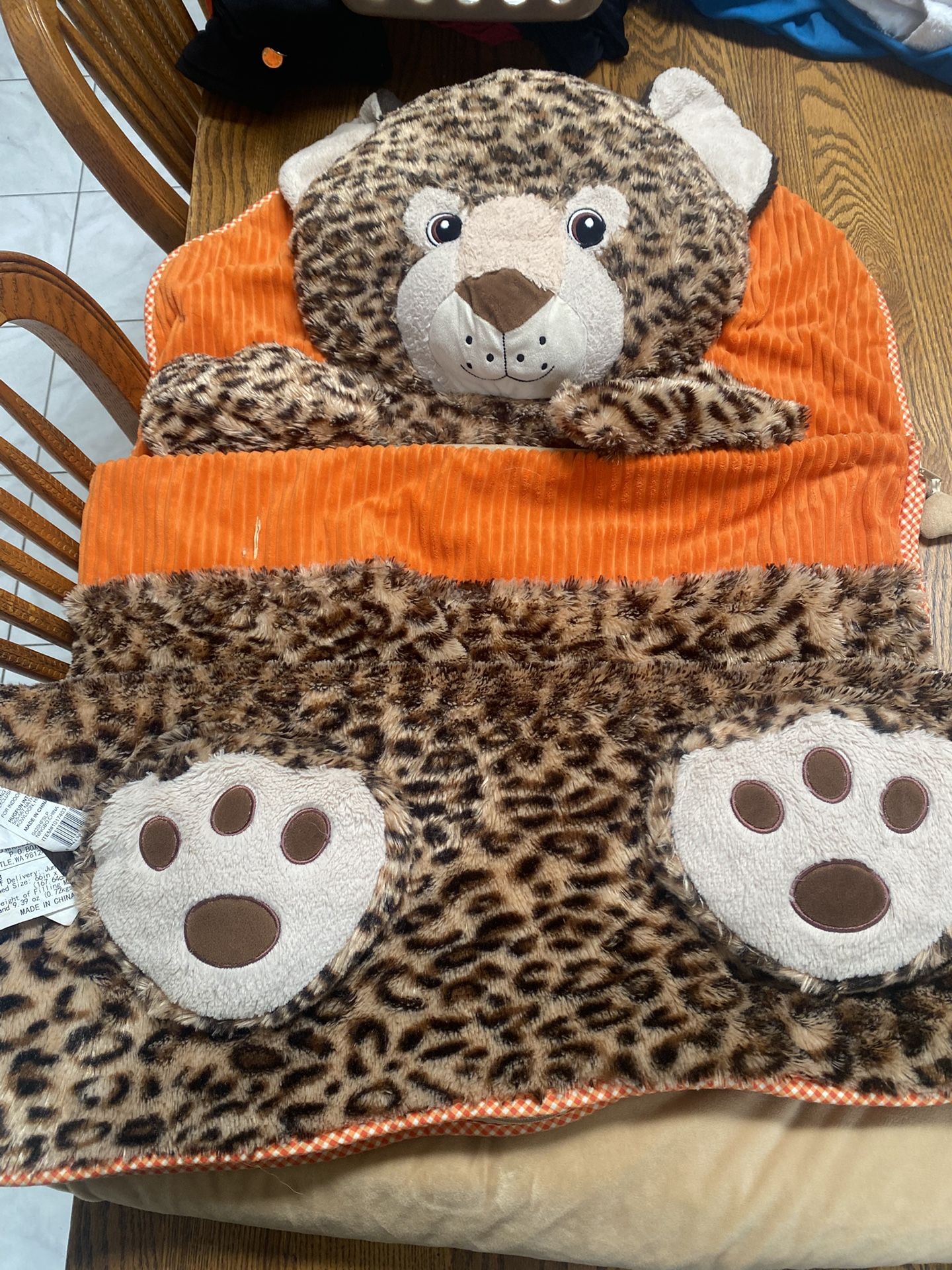 Kids Cheetah Sleeping Bag