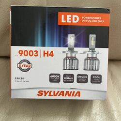 SYLVANIA 9003 | H4 LED Powersport Headlight Bulbs for Off-Road Use or Fog Lights - 2 Pack