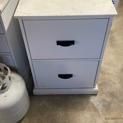 A Set Of 3 File Cabinets 2 Are 3 Drawers And 1 Is Two Drawers