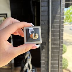 10K CZ Horseshoe Ring