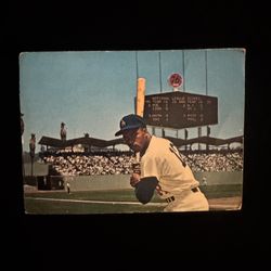 Tommy Davis Dodgers Postcard With Don Drysdale Auto