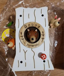 New Japan Animal Tree Bear Fox Rabbit Musical Melody Wind Up Music Box Totoro