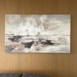 Oversized Neutral Textured Abstract Wall Art – 80” x 47”