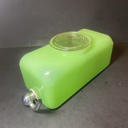 vintage jadeite uranium glass water dispenser with lid