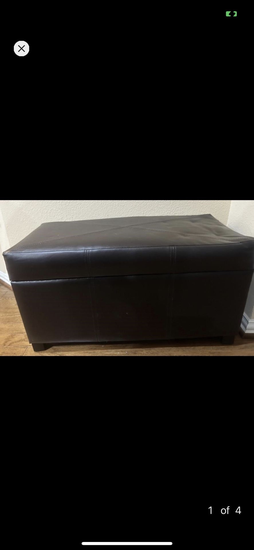 Leather Ottoman / Storage Bench