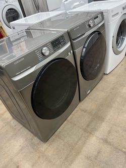 Stylish front load washer and dryer saves