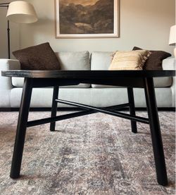 Round Black Coffee Table