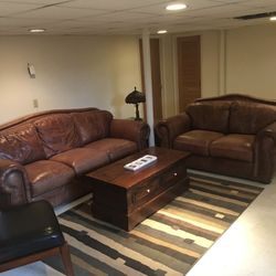 Brown Leather Couch