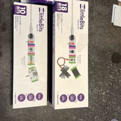Little Bits Electronics Kits + book and Brick Adapter Packs