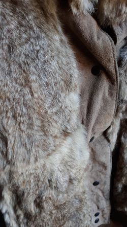 Fur and leather coat