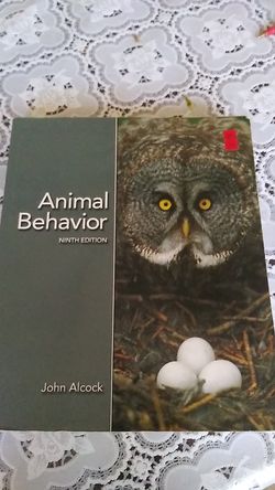 Animal Behavior An Evolutionary Approach 9th Edition by John Alcock.
