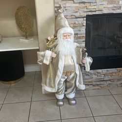 Gold Santa New Around 37in Long 