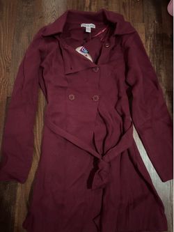 Burgundy coat size S with tag