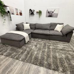 Grey Cloud Sectional Couch - Free Delivery 