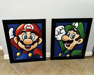 Super Mario and Luigi Framed Art