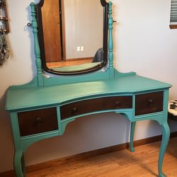 Teal Antique Vanity