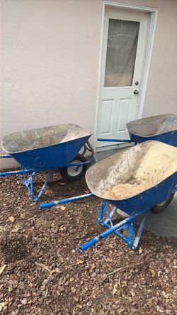 Steel wheelbarrows