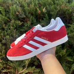 adidas gazelle red and white 