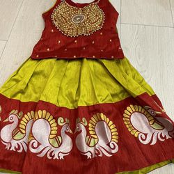 Traditional Wear or Skirt With Shirt..Almost New Fits 1 To 2 Year Old Toddler Girls