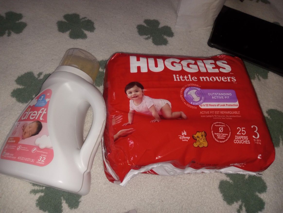 Bundle Detergent N Huggies