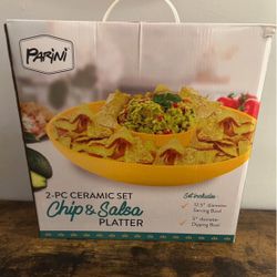 2 Pcs Chips &salsa Platter 