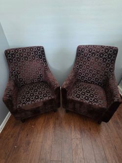 High back chairs pair
