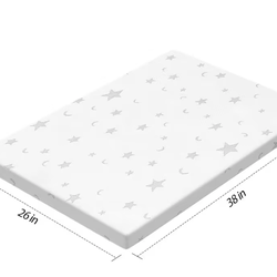 Pack and Play Mattress Pad 38"x26"x1.5" for Playpen and Playard
