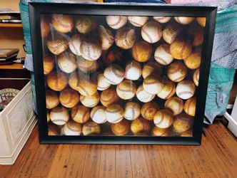 Baseball Picture 46x36.   Stamp Is 44x36 Professionally Framed