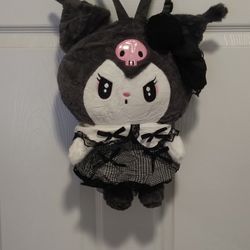 large kuromi plushie doll backpack