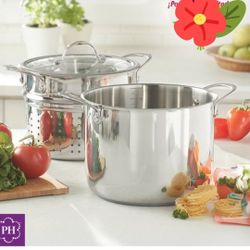 OLLA VAPORERA DE 8 QT CLÁSICA DE ACERO INOXIDABLE PRINCESS HOUSE 🌷⚘️