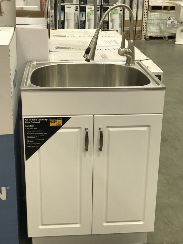 Glacier Bay AllinOne 24.2 in. x 21.3 in. x 33.8 in. Stainless Steel