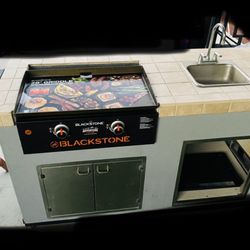 Outdoor Patio Island BBQ w/ Sink 