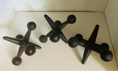 •Rustic Jacks• Jacks Bookends• Paper Weights•Cast Iron Jacks•Vintage Vibe Jacks Decor•