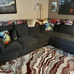 Bob’s Furniture - Sectional, Oversized Chair With Ottoman 