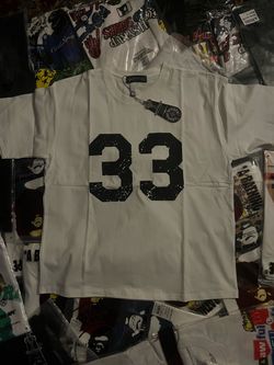 Large white chrome heart tee