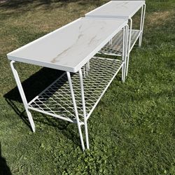 Wrought iron side tables