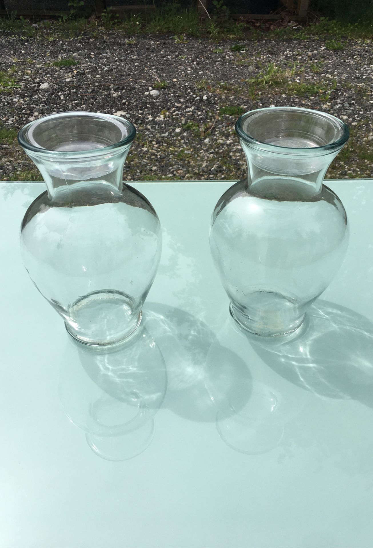 Glass vases both for $2