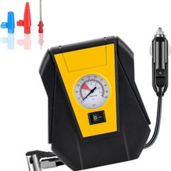 Tire Inflator Portable Air Compressor - Cordless Air Pump for Car Tires with Pressure Gauge LED Light, Electric Bike Tire Pump for Cars, Motorcycles,